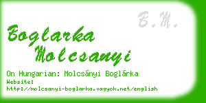 boglarka molcsanyi business card