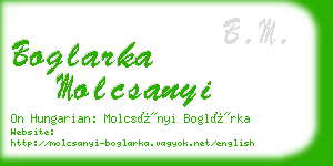 boglarka molcsanyi business card